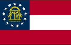 Flag of Georgia, a state about to get sued