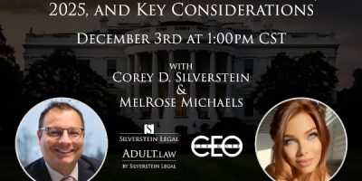 Attorney Corey Silverstein to Appear on Sex Work CEO Twitter Spaces Dec. 3