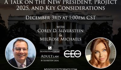 Attorney Corey Silverstein to Appear on Sex Work CEO Twitter Spaces Dec. 3