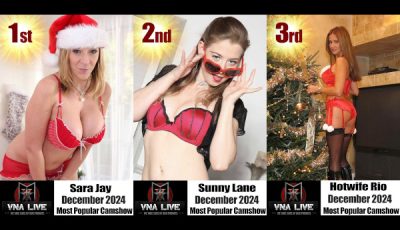 Sara Jay Voted Top VNALive Cam Star for December 2024